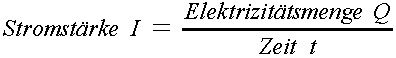 Berechnung der Stromstärke
