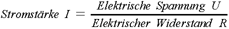 Berechnung des Stromstärke